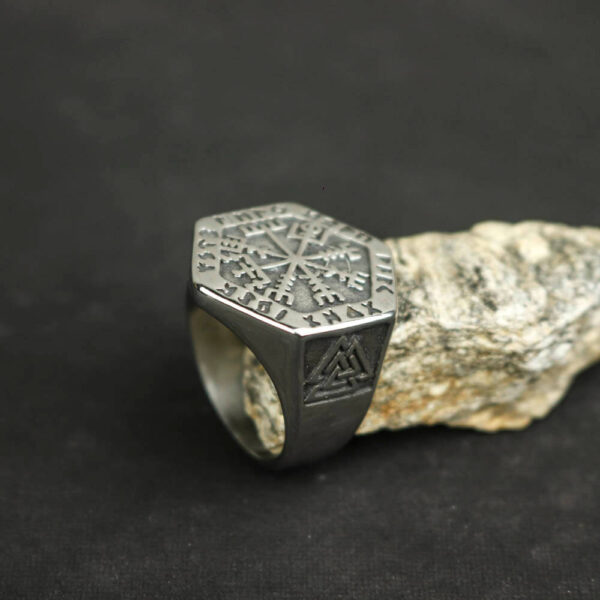 Nordic Viking Compass Ring