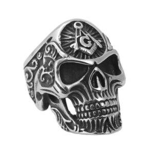 Alternative view of Crafted Skull Ring