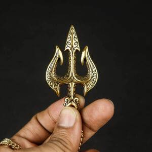 Alternative view of shiva's trishul-Gold