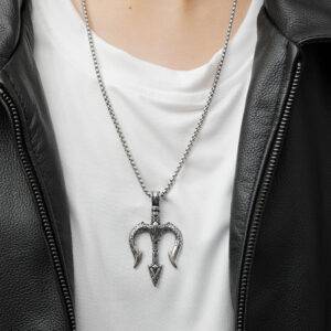 Alternative view of Shiva's trishul-Silver