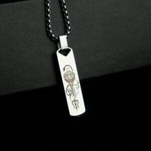 Alternative view of Trishul & Gada Locket- Silver