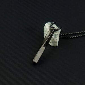 Alternative view of Twisted Bar Locket Black